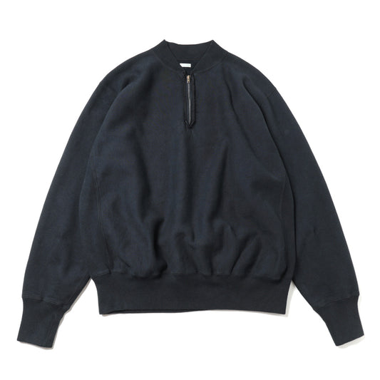 Vintage Half Zip Rib Collar Sweatshirt