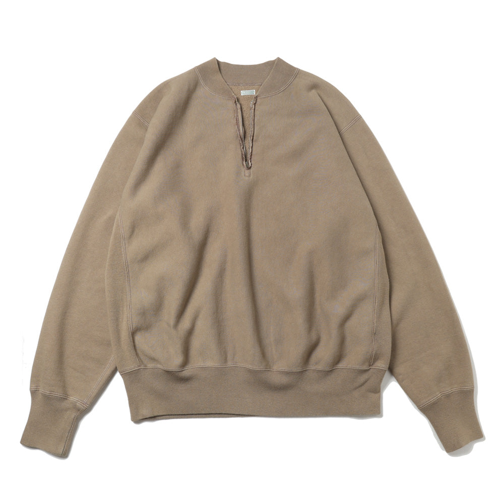 Vintage Half Zip Rib Collar Sweatshirt