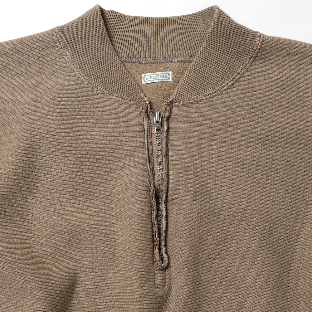 Vintage Half Zip Rib Collar Sweatshirt