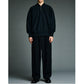 Vintage Half Zip Rib Collar Sweatshirt