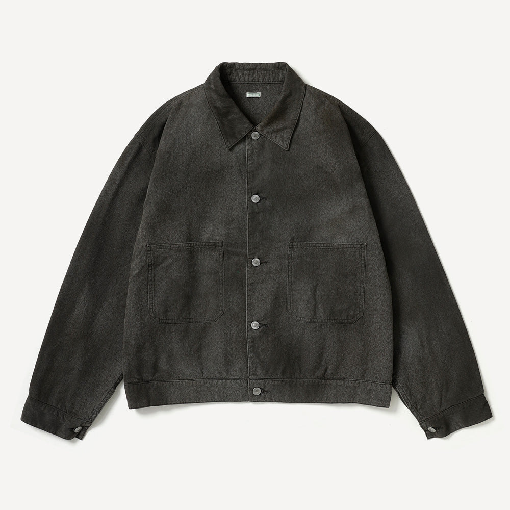 Vintage Black Chambray Work Jacket