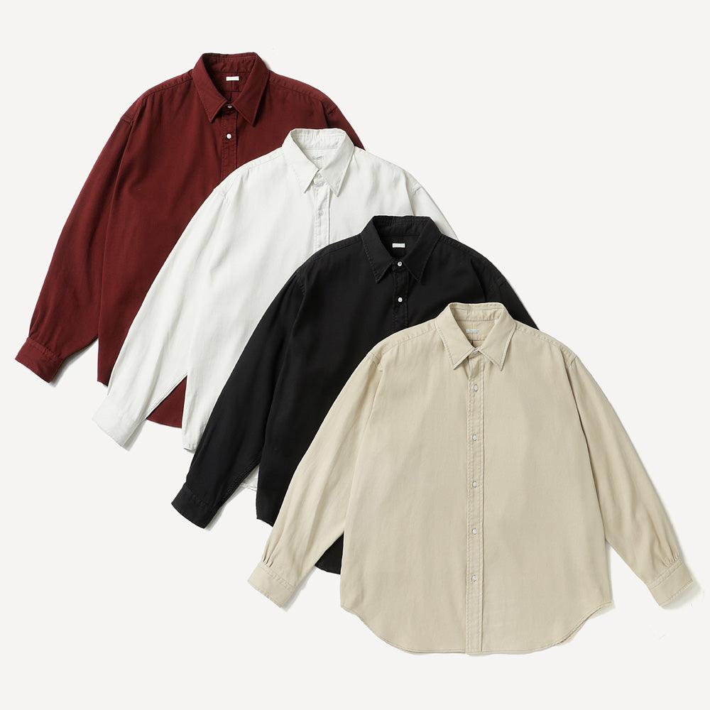 Double Weave Twill Regular Collar Shirt