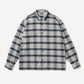 Vintage Cotton Silk Nep Twill Check Shirt(NAVY)