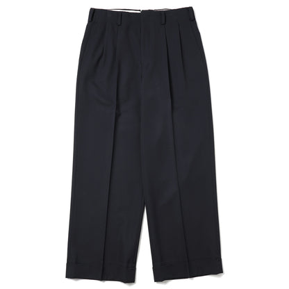 Wool Wide Tapered Trousers