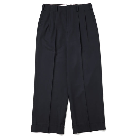 Wool Wide Tapered Trousers