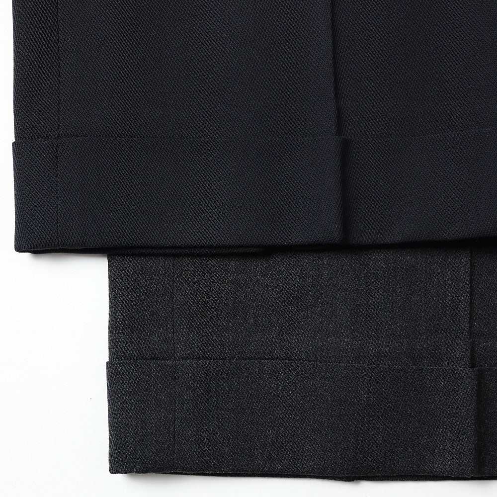 Wool Wide Tapered Trousers