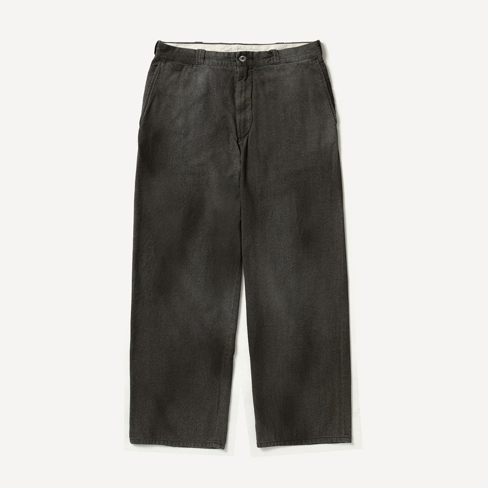 A.PRESSE (ア プレッセ) Vintage Black Chambray Work Pants 26SAP-04