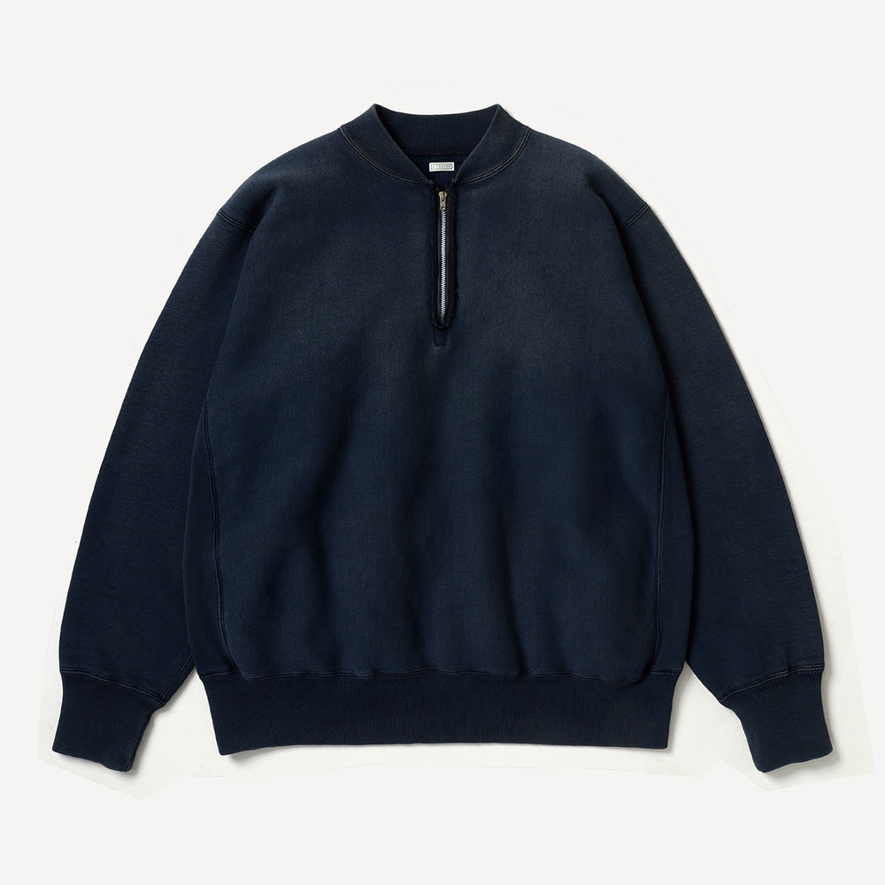 A.PRESSE (ア プレッセ) Vintage Half Zip Rib Collar Sweatshirt