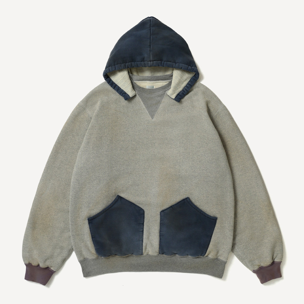 Vintage Attached Hood Sweat Parka