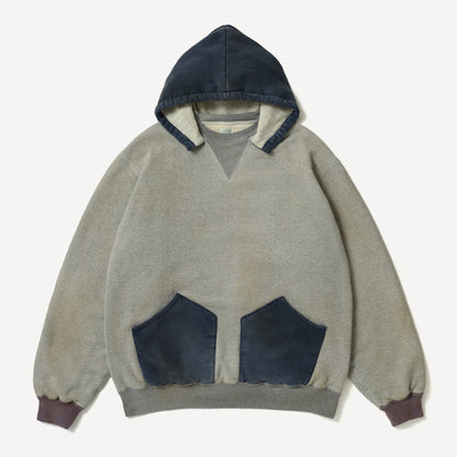 Vintage Attached Hood Sweat Parka