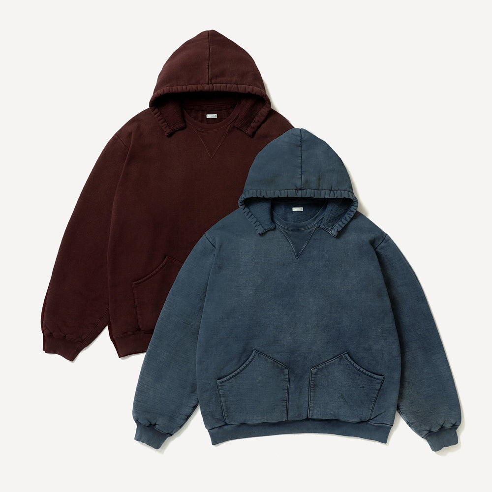 Vintage Attached Hood Sweat Parka