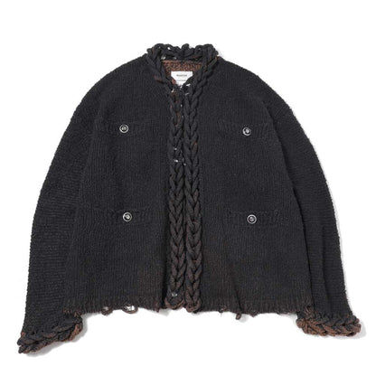 Chained Slash Knit Cardigan