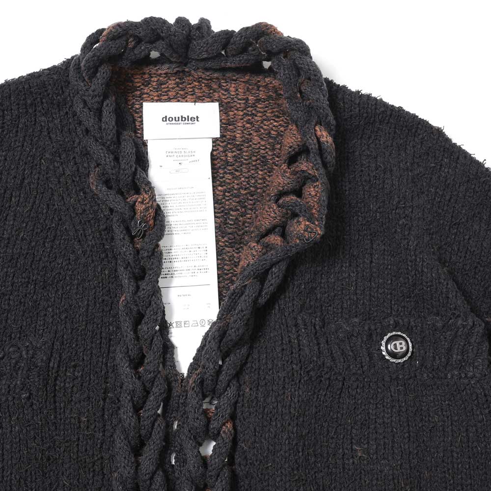 Chained Slash Knit Cardigan