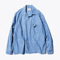 Unlikely Open Collar Work Chambray with Flower