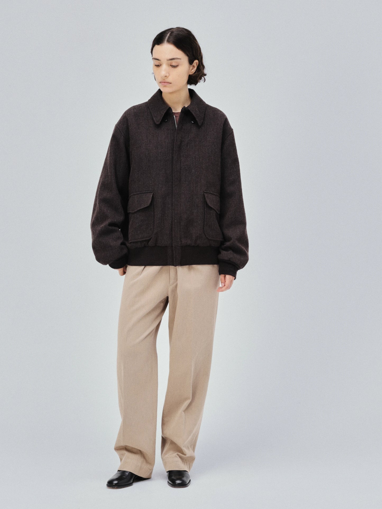 Wool Herringbone Flight Jacket 8/28mae