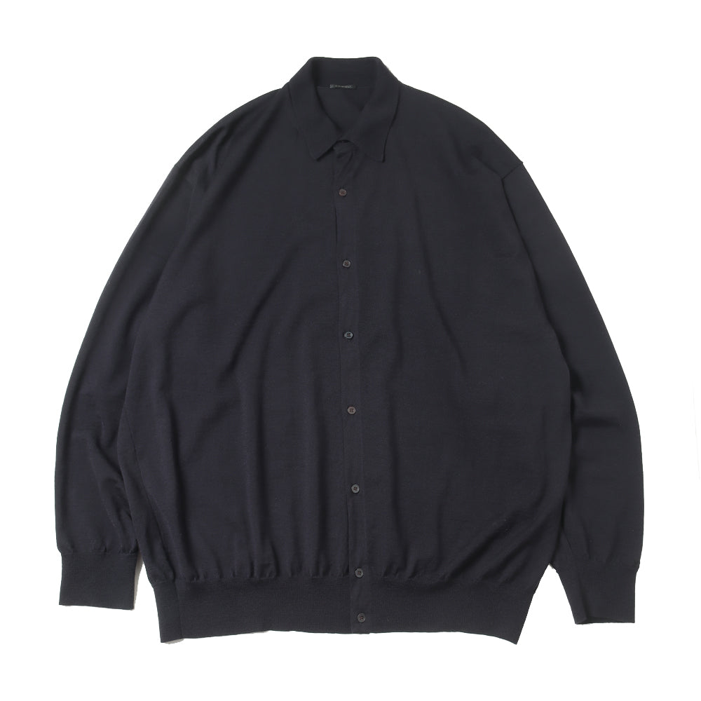 Wool collared cardigan