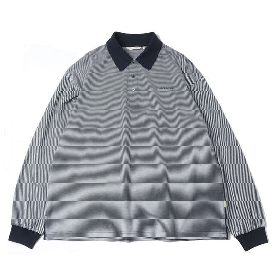 Narrow Striped L/S Polo Shirt