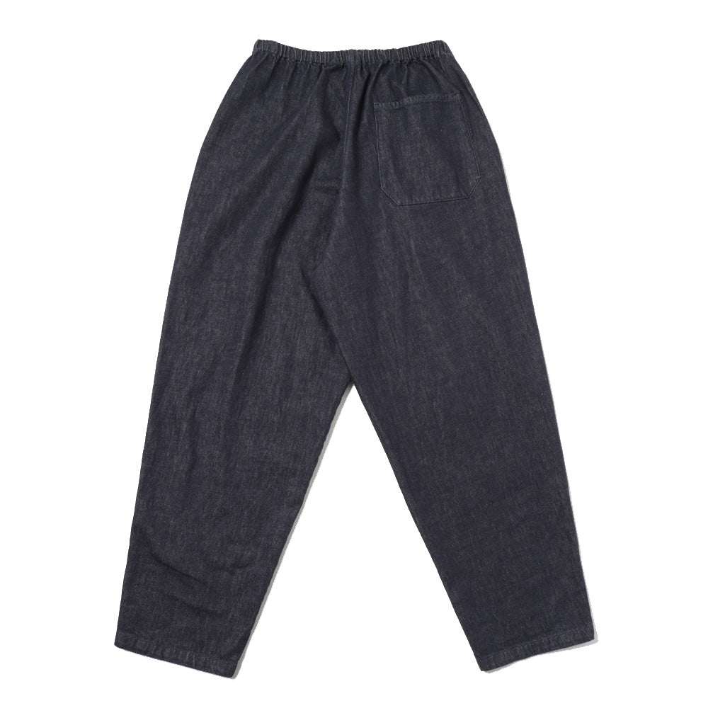 Navy denim tapered pants