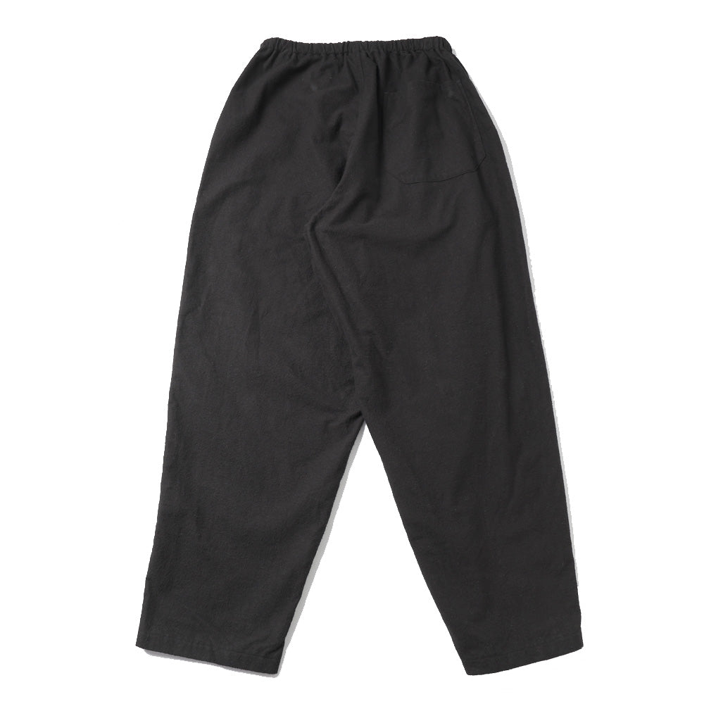Cotton flannel tapered trousers