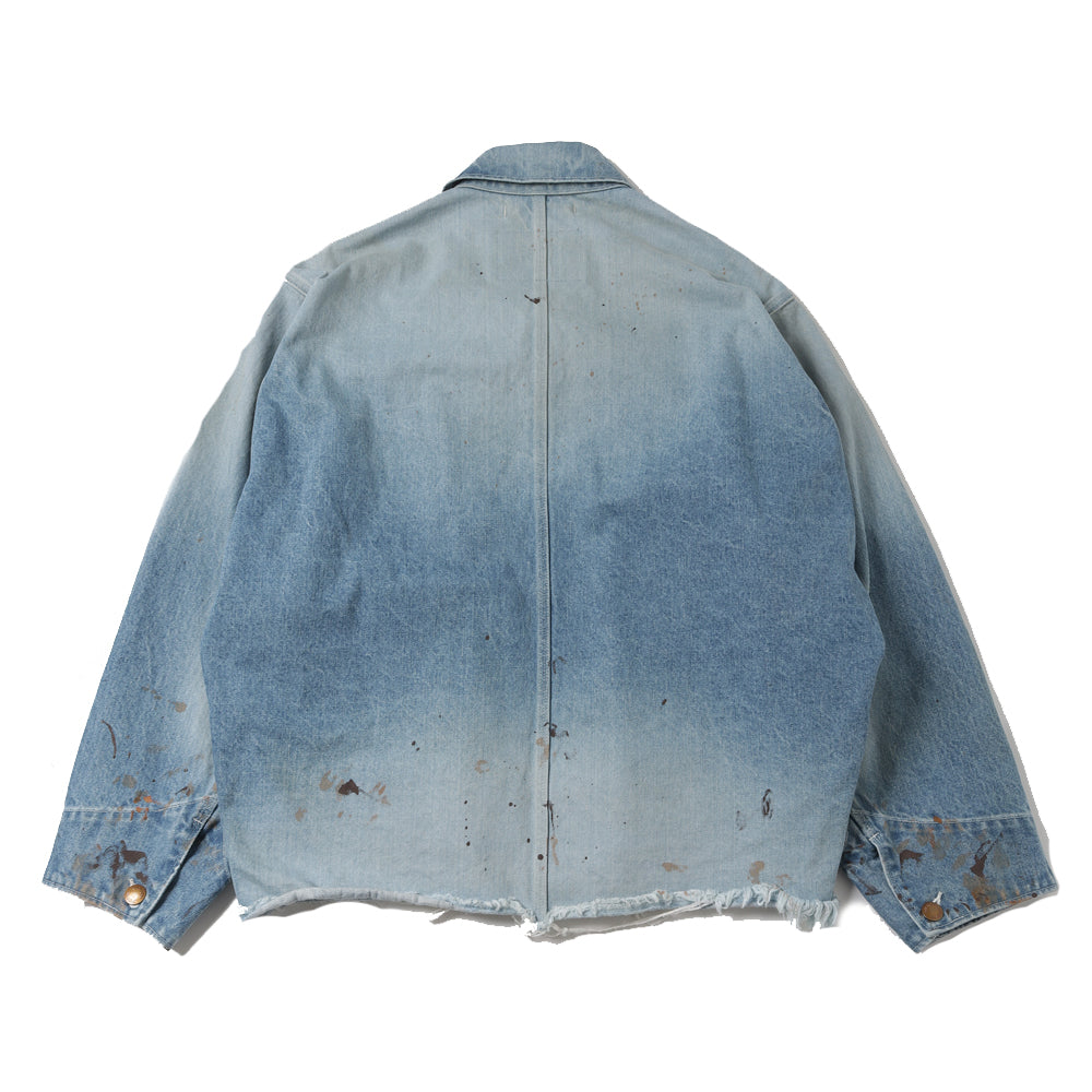 CUT OFF DENIM COVERALL