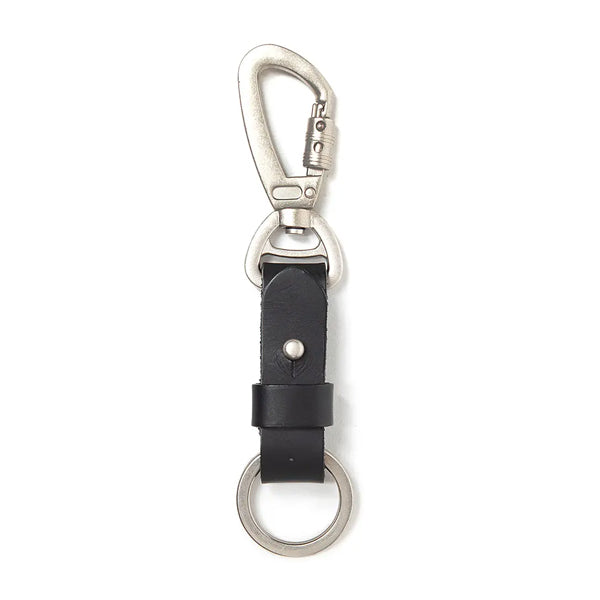 BUTTON STUD KEY RING SMOOTH COW LEATHER