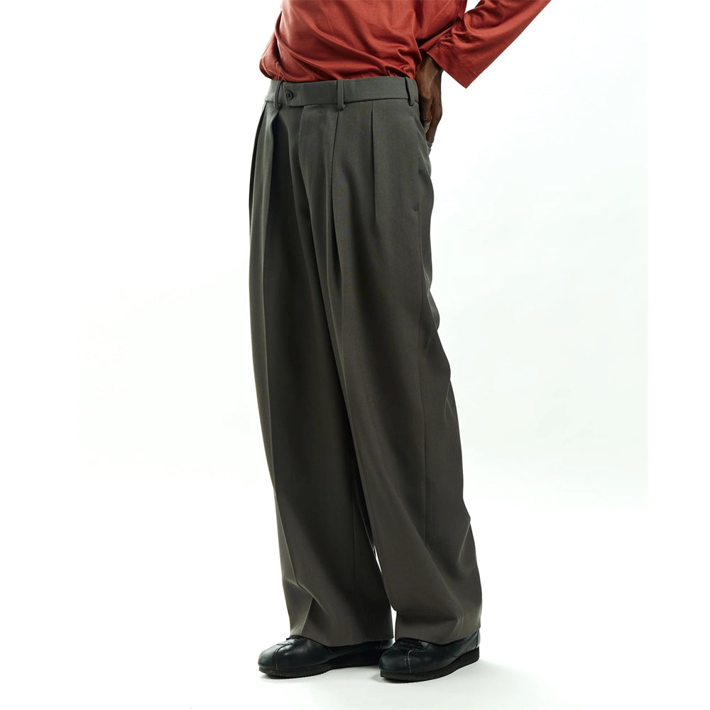 MARKAWARE - DOUBLE PLEATED TROUSERS ORGANIC WOOL SURVIVAL