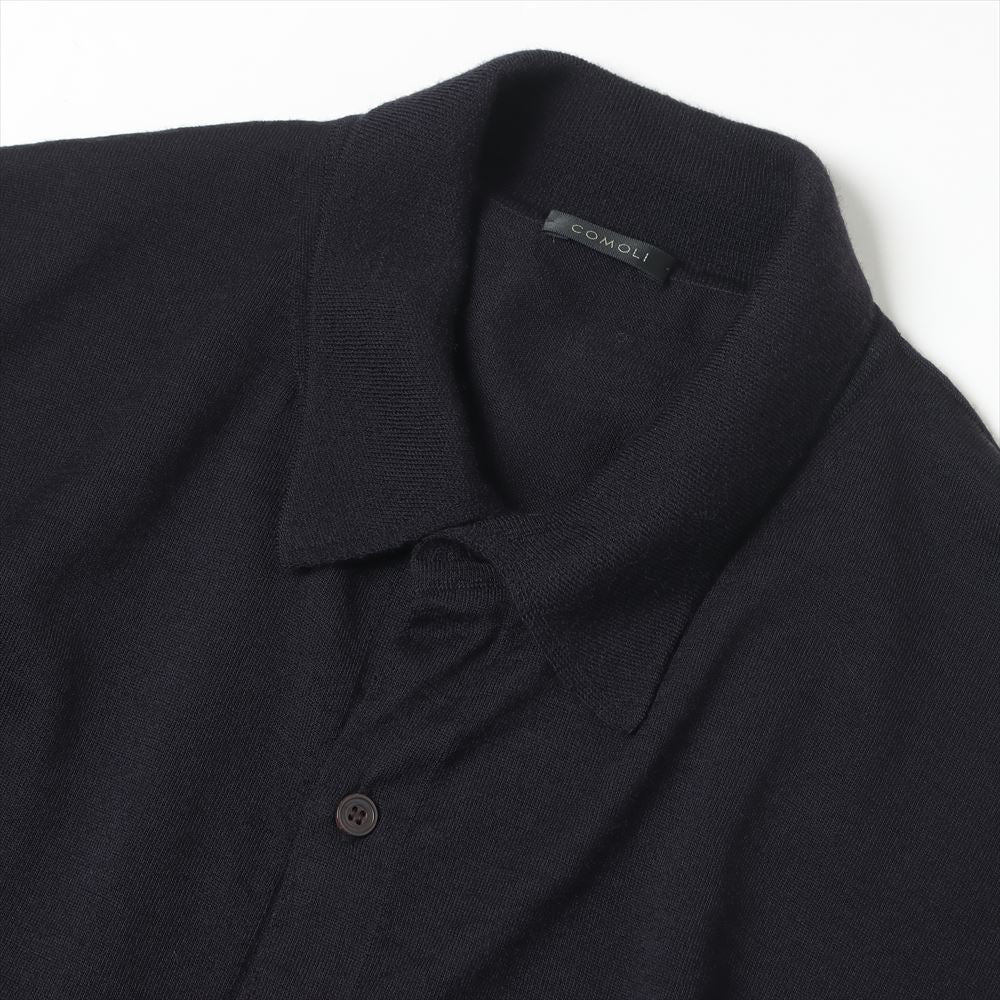 Wool collared cardigan