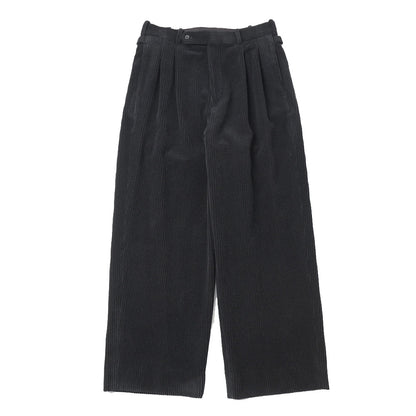 Wool Corduroy Wide Tapered Trousers