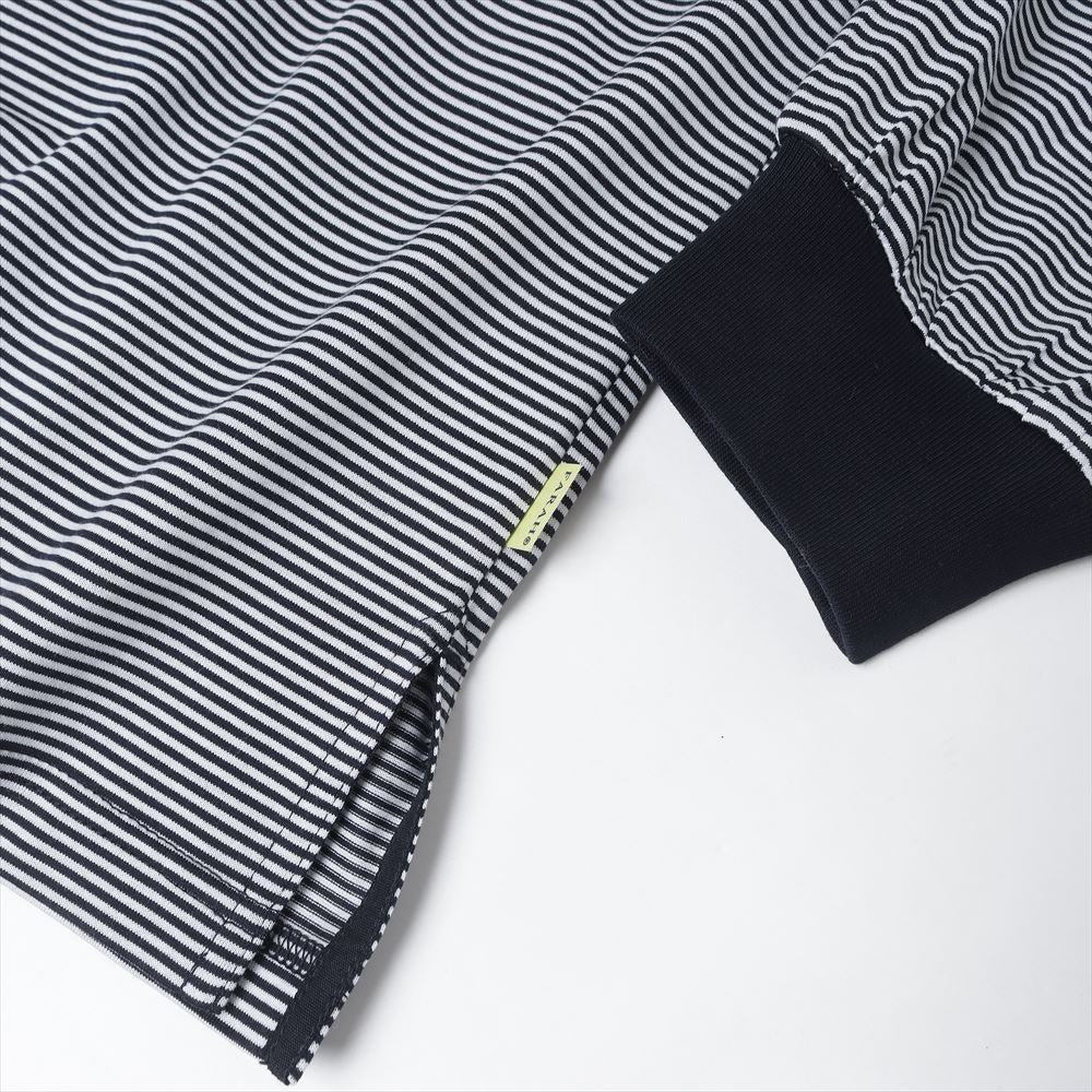 Narrow Striped L/S Polo Shirt