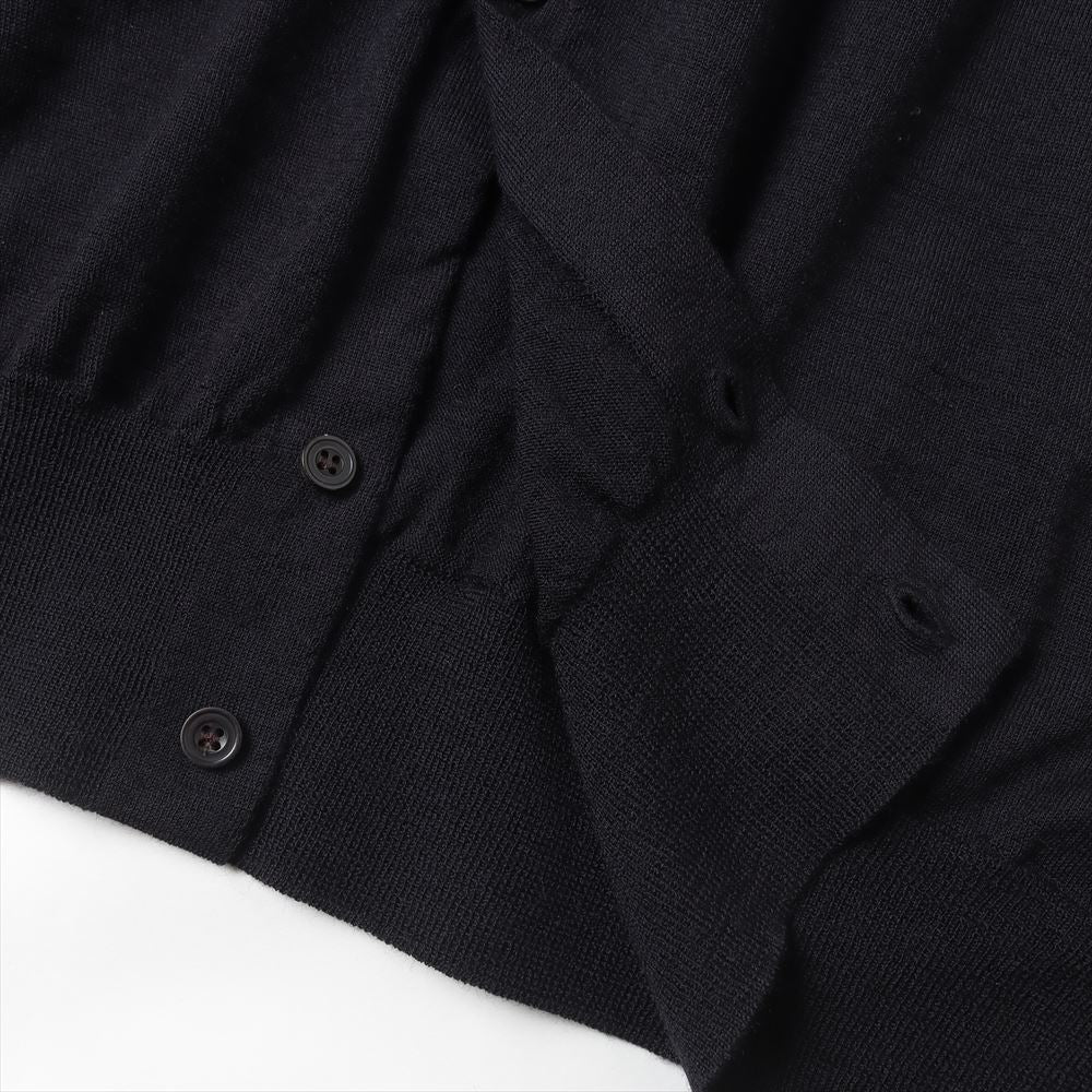Wool collared cardigan