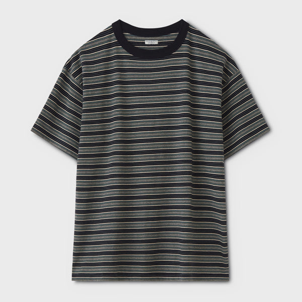 BORDER SHORT SLEEVE TOP