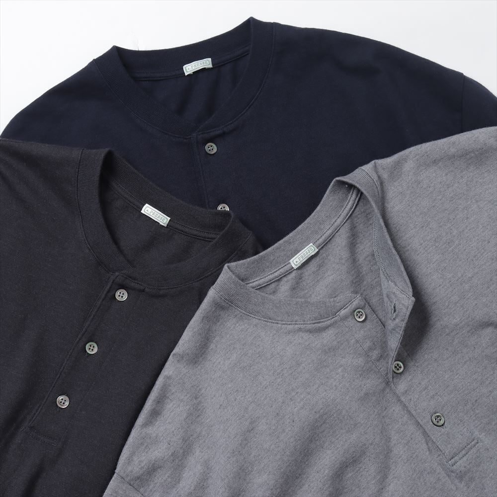 A.PRESSE (ア プレッセ) Cashmere Blend L/S Henley Neck Shirt 24SAP  