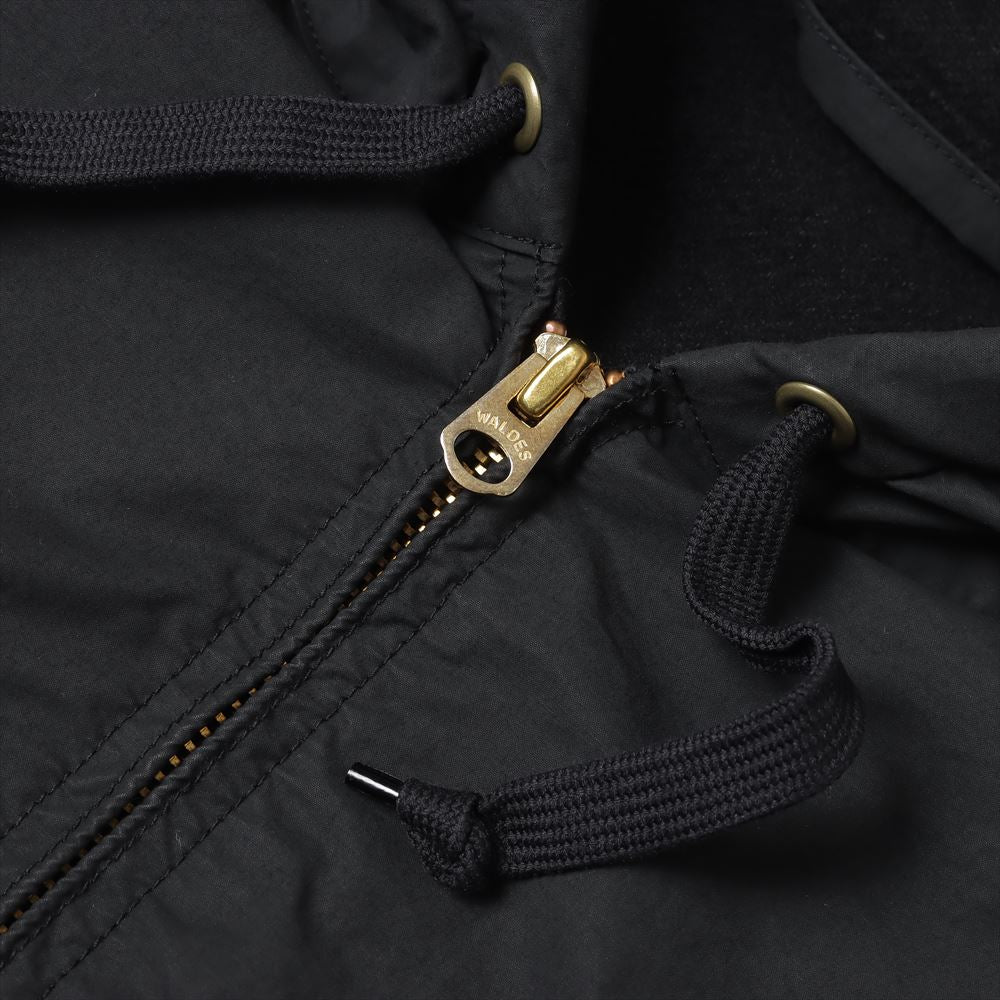 Cotton nylon zip parka