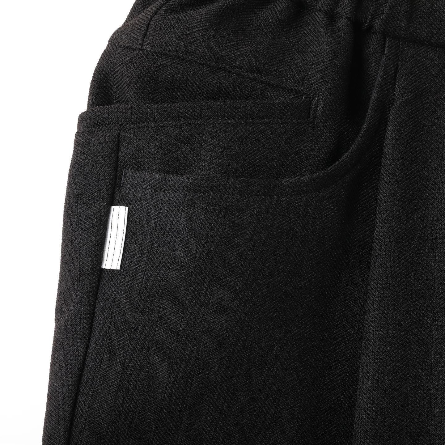 WIDE TAPERED EASY PANTS(WOOL HERRINGBONE)