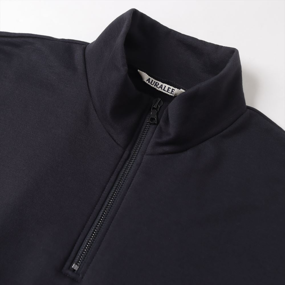 AURALEE) ELASTIC HIGH GAUGE SWEAT HALF ZIP P/O (A26SP01NU