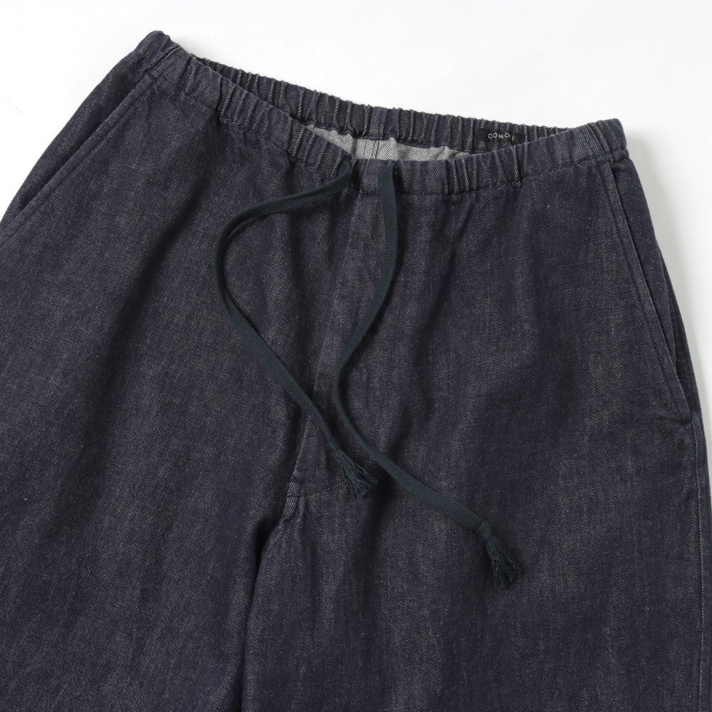 Navy denim tapered pants