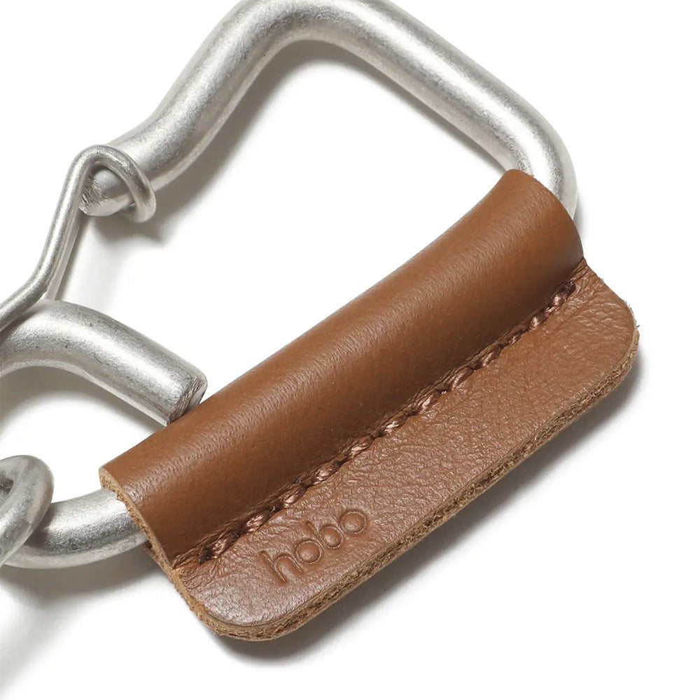 CARABINER KEY RING with COW LEATHER