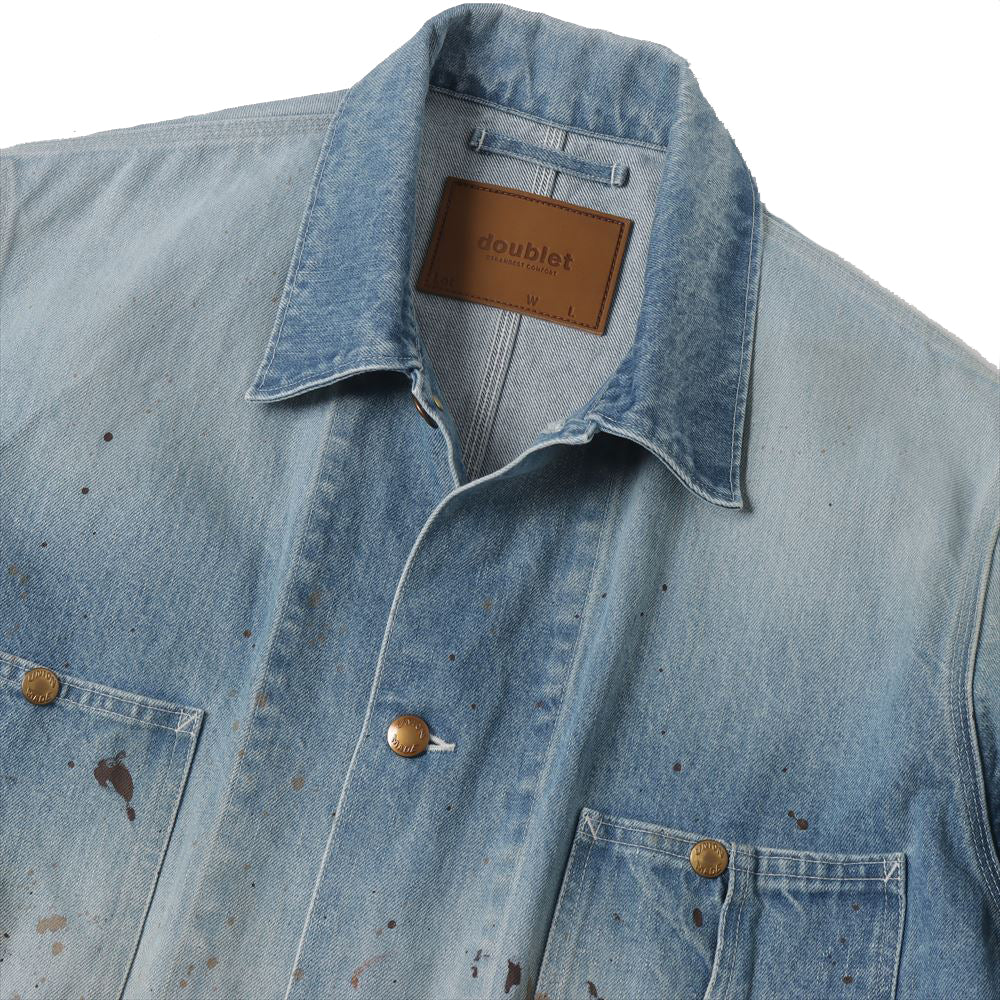 CUT OFF DENIM COVERALL