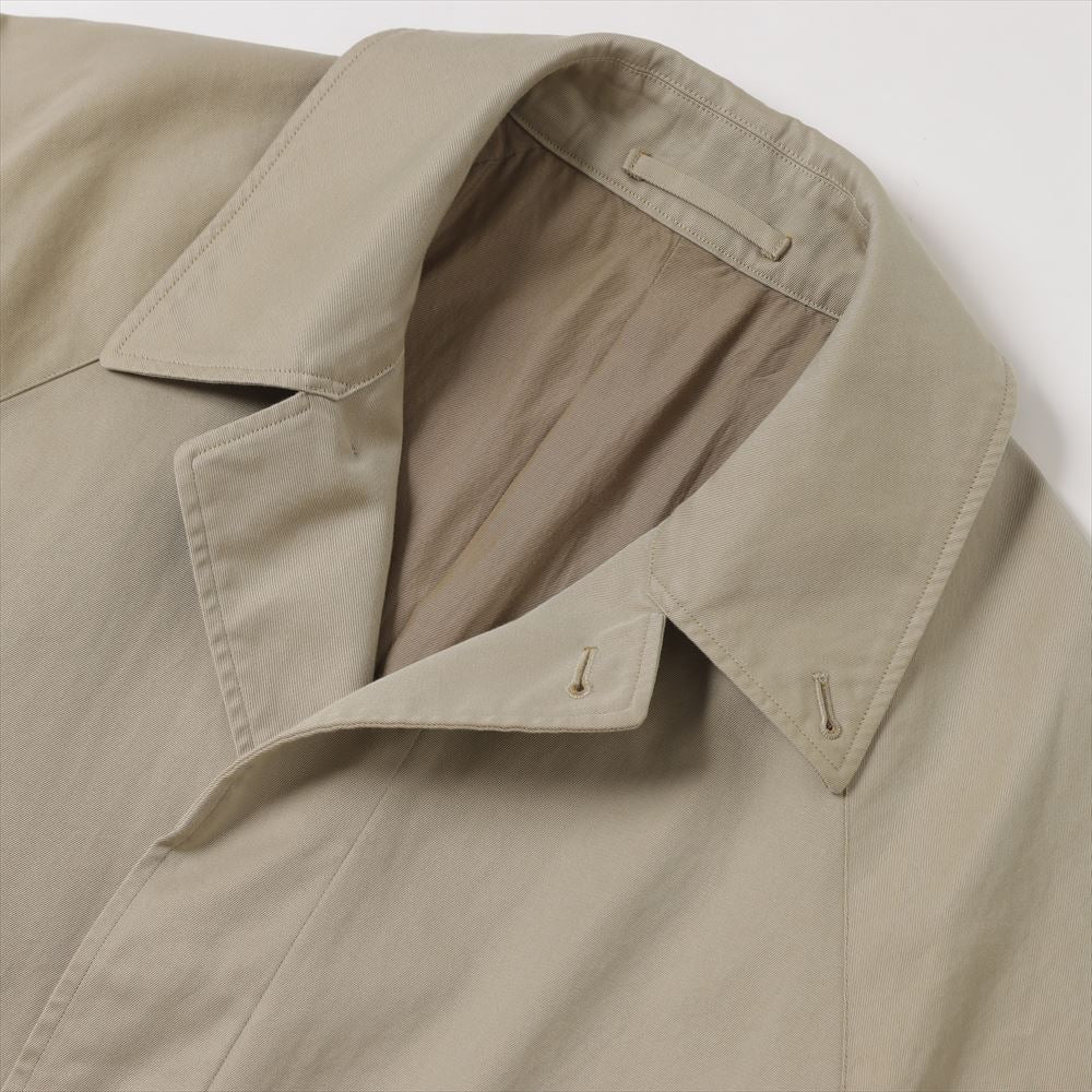 Cotton gabardine bal collar coat