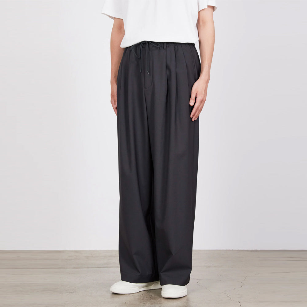 TRIPLE PLEATED EASY TROUSERS ORGANIC WOOL 2/80 TROPICAL