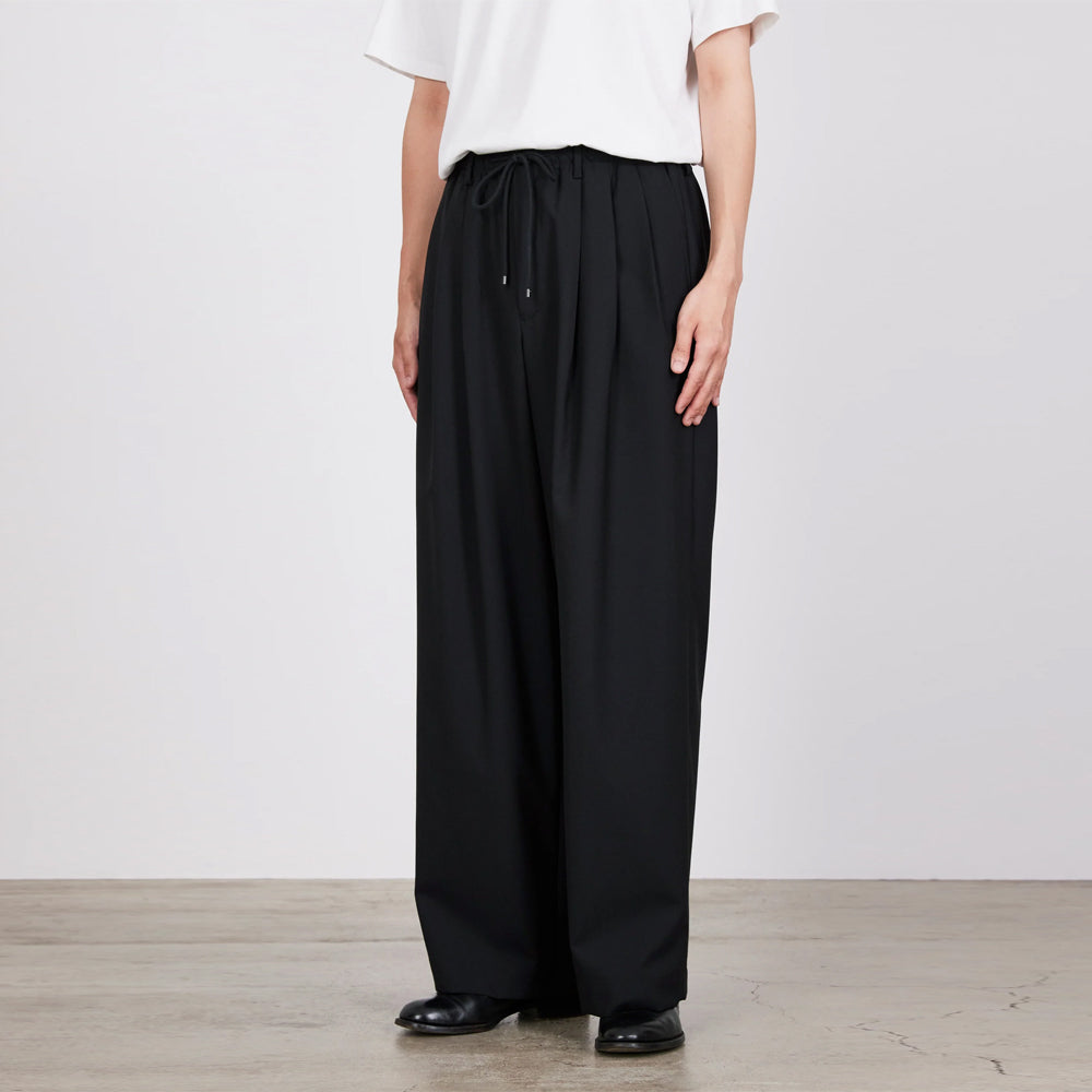 TRIPLE PLEATED EASY TROUSERS ORGANIC WOOL 2/80 TROPICAL