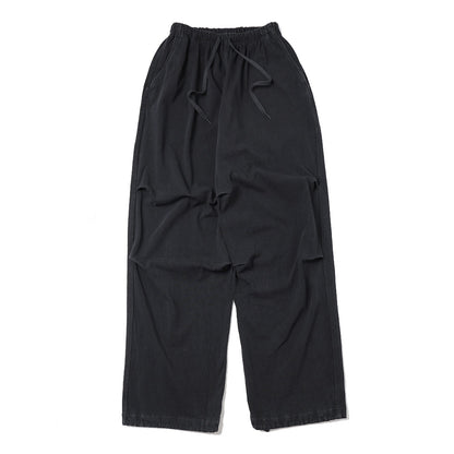Cotton jersey knee-tuck pants