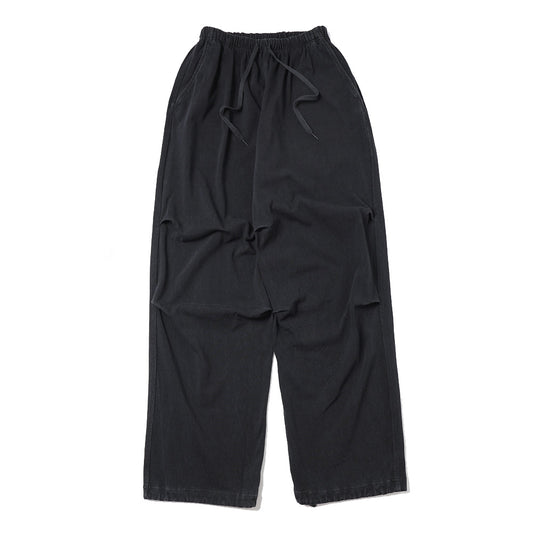 Cotton jersey knee-tuck pants