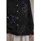 Original Print Open Collar Shirt (Animal Drawing) Long-Sleeve