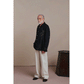 Original Print Open Collar Shirt (Animal Drawing) Long-Sleeve