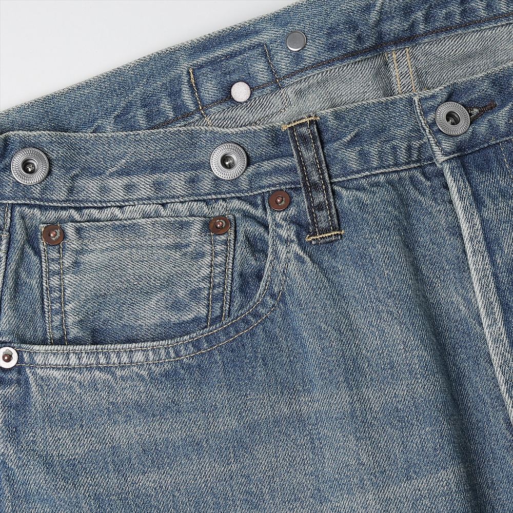 No.22 Washed Wide Denim Pants
