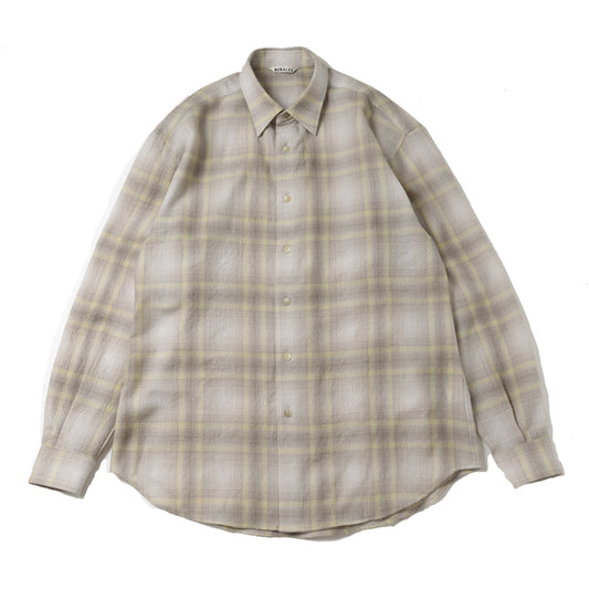 AIRY WOOL CHECK SHIRT