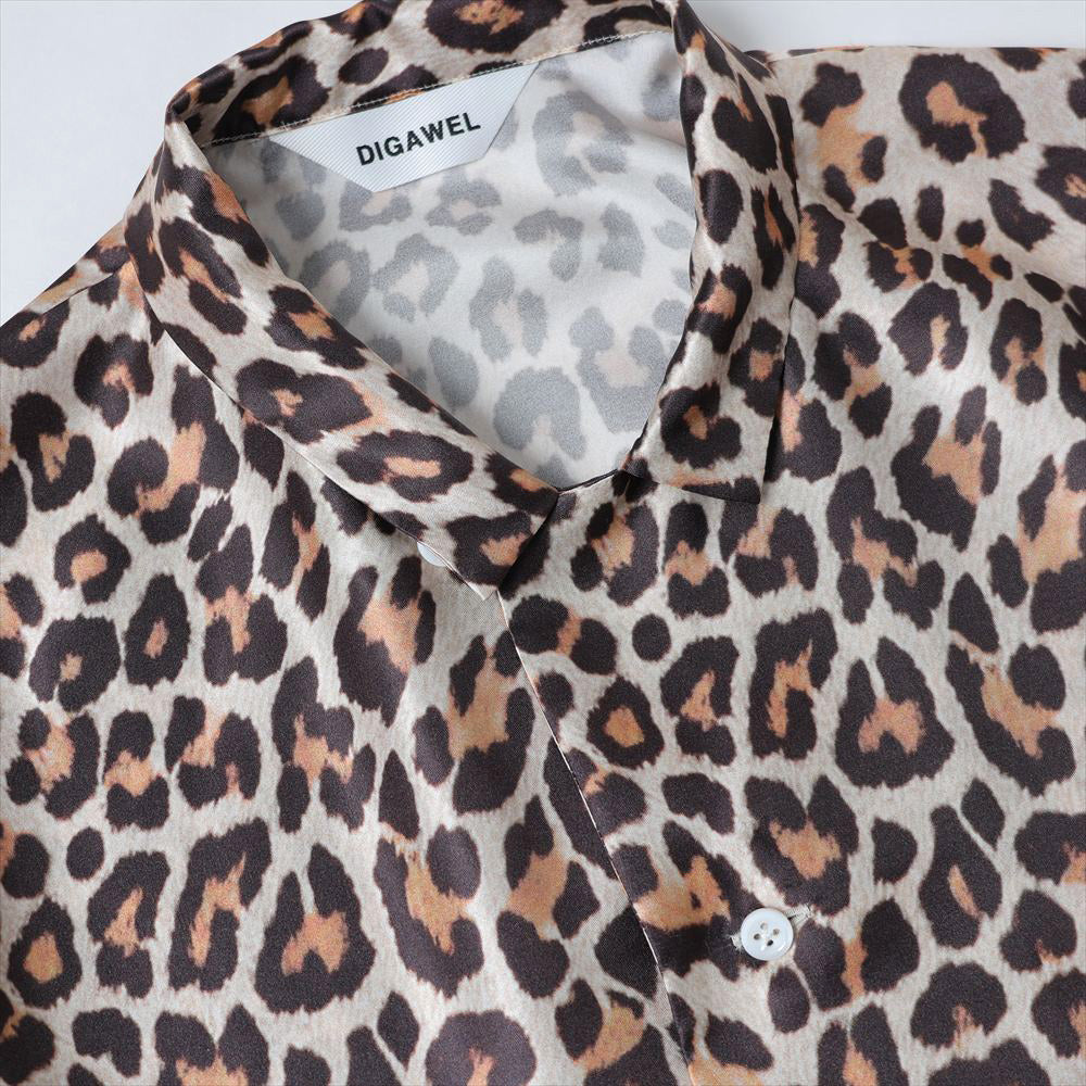 Silk open collar SS shirt