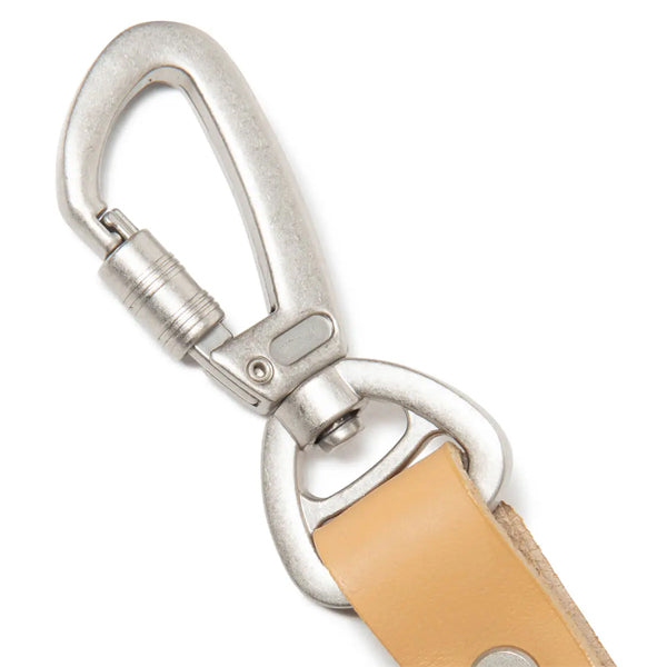 BUTTON STUD KEY RING SMOOTH COW LEATHER