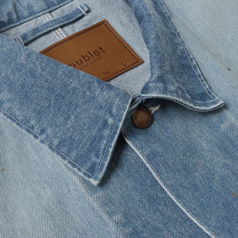 CUT OFF DENIM COVERALL